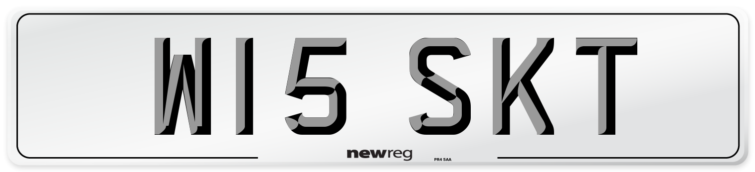 W15 SKT Number Plate from New Reg